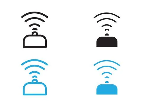 Sensor icon black and white vector outline sign Stock Illustration