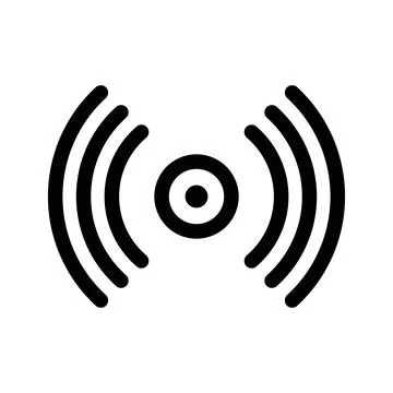 Sensor icon linear logo mark in black and white Stock Illustration