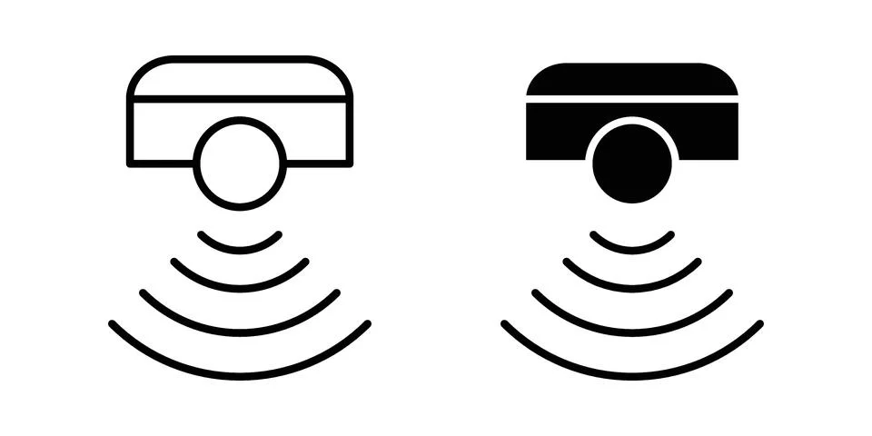 Sensor icon. Outline, flat icons Stock Illustration