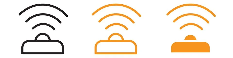 Sensor Icon Set Detection Device Illustrations for Technology and Automation Stock Illustration