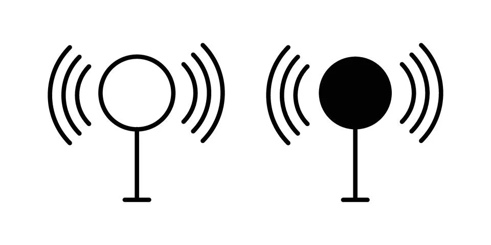 Sensor icon set modern line and solid style collection. Stock Illustration