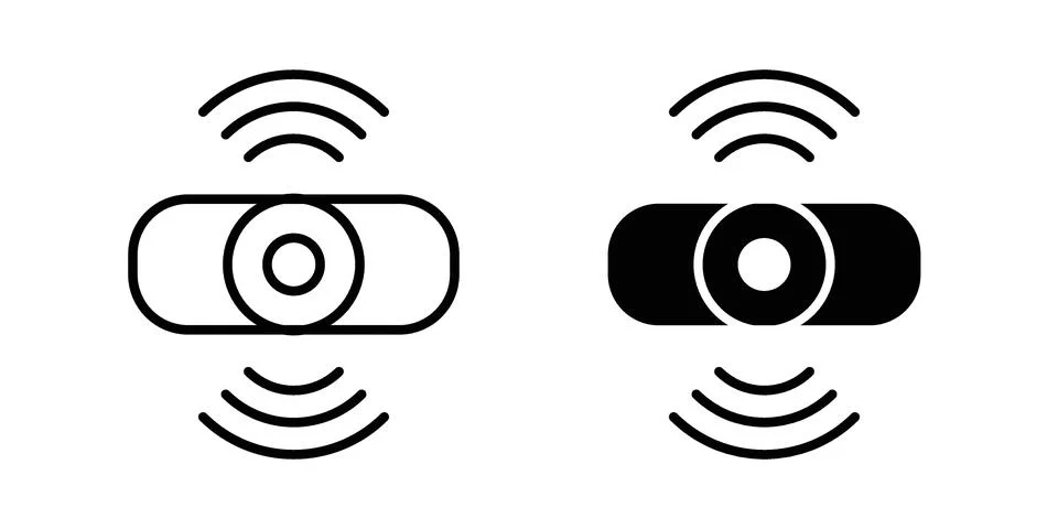 Sensor icon set modern line and solid style collection. Stock Illustration