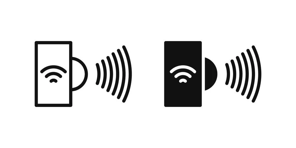 Sensor icon set representing smart sensors used in home automation and IoT .. Stock Illustration
