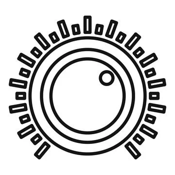 Sensor icon showing recording, security, and surveillance Illustrazione stock