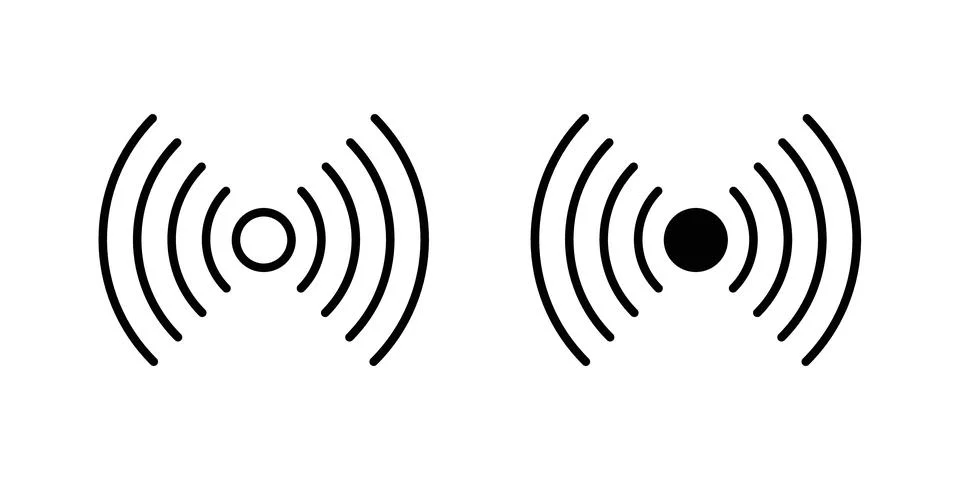 Sensor icon vector template set in black Stock Illustration