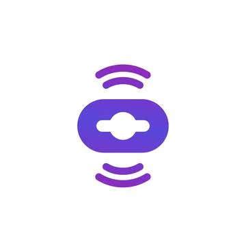 Sensor icon on white, vector logo design Stock Illustration