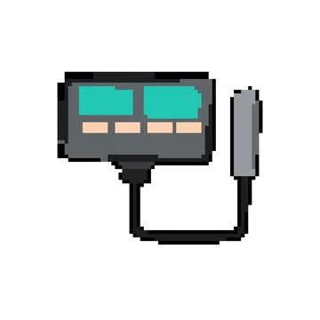 Sensor ph meter pixel art vector illustration Stock Illustration