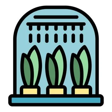 Sensor plant covered icon vector flat Stock Illustration