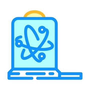 Sensor quantum technology color icon vector illustration Stock Illustration