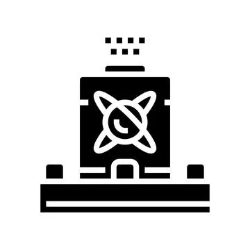 Sensor quantum technology glyph icon vector illustration 스톡 일러스트