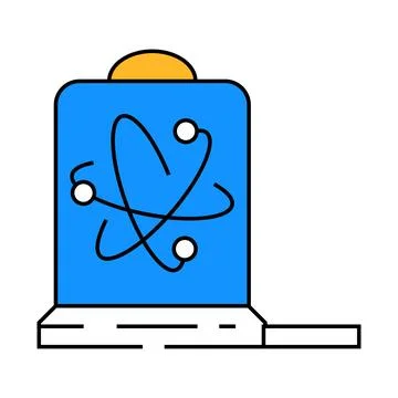 Sensor quantum technology icon color illustration 스톡 일러스트