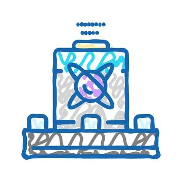 Sensor quantum technology icon doodle illustration Stock-Illustration
