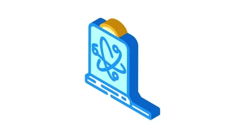 Sensor quantum technology isometric icon animation Video stock 327285837