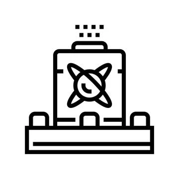 Sensor quantum technology line icon vector illustration 스톡 일러스트