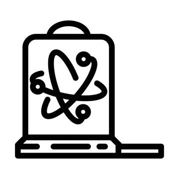 Sensor quantum technology line icon vector illustration 스톡 일러스트