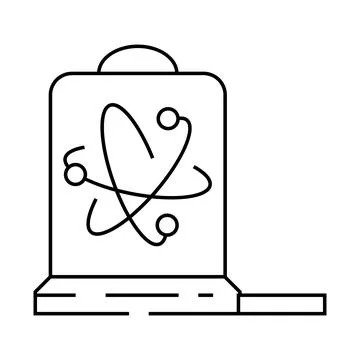 Sensor quantum technology line icon vector illustration Stock-Illustration