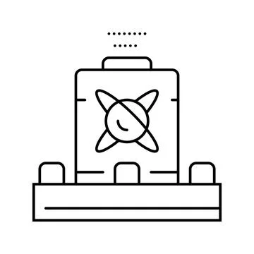 Sensor quantum technology line icon vector illustration 스톡 일러스트