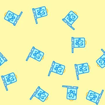 Sensor quantum technology vector seamless pattern Stock Illustration