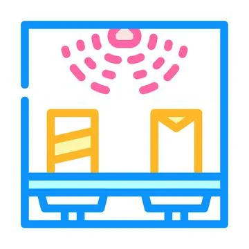Sensor on shelves color icon vector illustration Stock Illustration