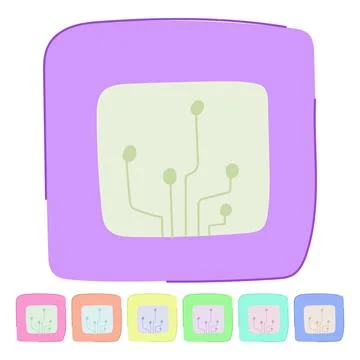 Sensor smart patch vector cartoon graphic 스톡 일러스트