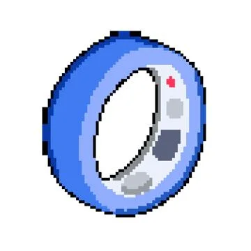 Sensor smart ring pixel art vector illustration 스톡 일러스트
