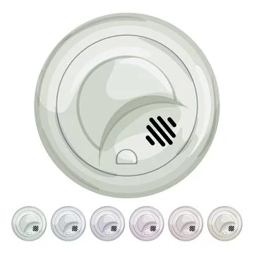 Sensor smoke detector cartoon vector graphic Stock Illustration