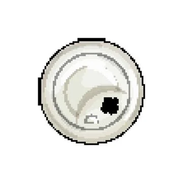 Sensor smoke detector pixel art vector illustration Stock Illustration