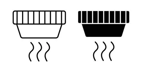 Sensor smoke icon Illustration designs pack for Web Stock Illustration