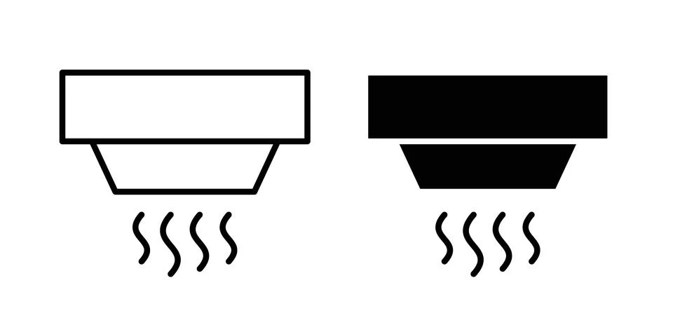 Sensor smoke icon vector, symbol, logo illustrations Stock Illustration