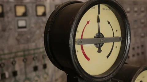 Sensor on the soviet power station Stock Footage 51541732