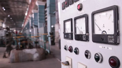 Sensor on the soviet power station Stock Footage 51541803