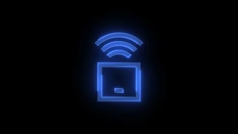Sensor stroke icon glowing neon animation Stock Footage 289521219