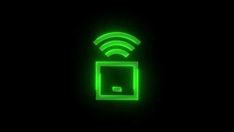 Sensor stroke icon glowing neon animation Stock Footage 289521270