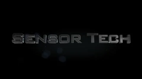 Sensor Tech title 3D metal text on black alpha channel background Vídeo Stock 301266315