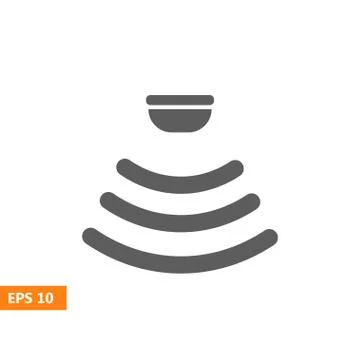 Sensor waves signal icon Stock Illustration