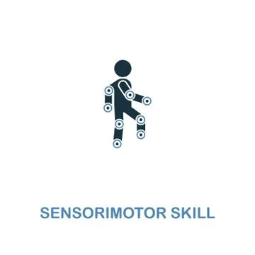 Sensorimotor Skill icon in two colors design. Premium style from artificial Stock Illustration