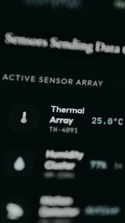 Sensors sending data to Database, active sensor array Video stock 332054466