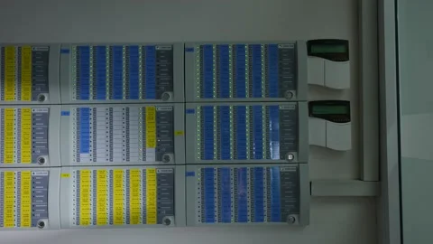 Sensors status indicators on the security console Stock Footage 171990615