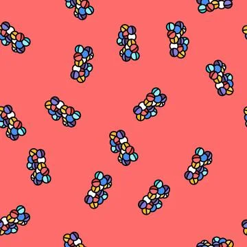 Sensory beads fidget toy vector seamless pattern 스톡 일러스트