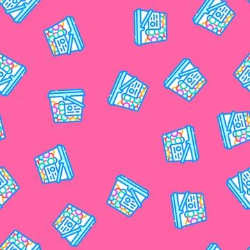Sensory beads fidget toy vector seamless pattern 스톡 일러스트