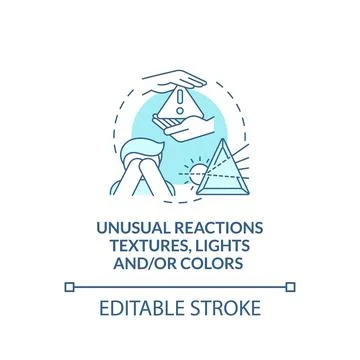 Sensory issues in autism concept icon Stock Illustration