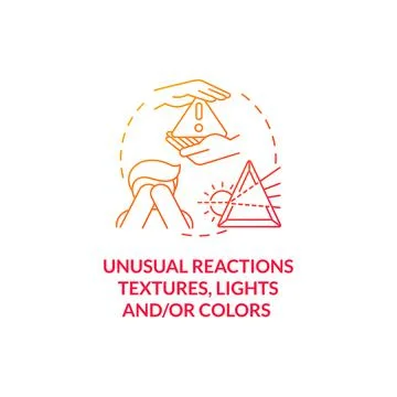 Sensory issues in autism concept icon Stock Illustration