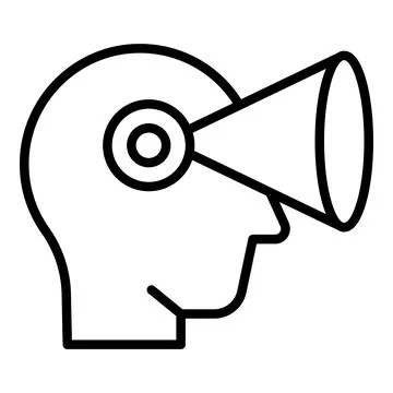 Sensory mind icon outline vector. Visual process Illustrazione stock