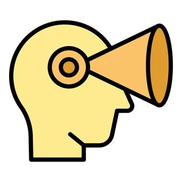 Sensory mind icon vector flat 스톡 일러스트