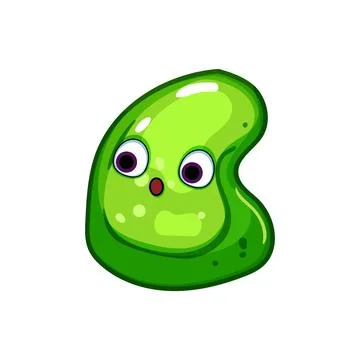 Sensory slime character cartoon vector illustration Illustrazione stock