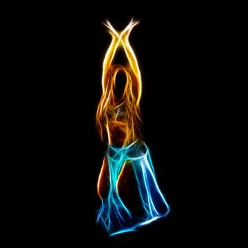 Sensual belly dancer Illustrazione stock