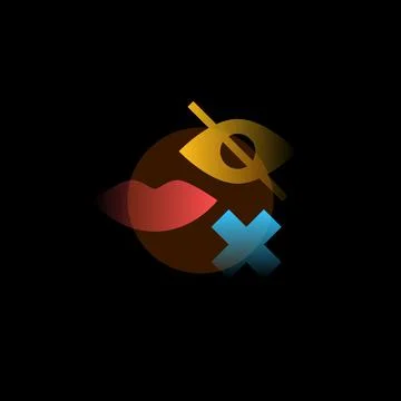 Sensual content. Vector icon in gradient style Stock Illustration