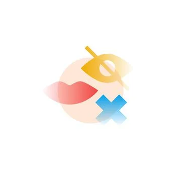 Sensual content. Vector icon in gradient style Stock Illustration