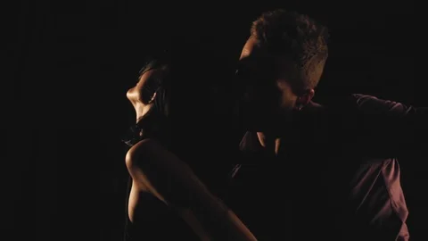 Sensual couple dance at home Stock Footage 101286674