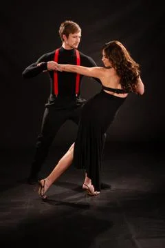Sensual Couple dancing the Tango Stock Photos